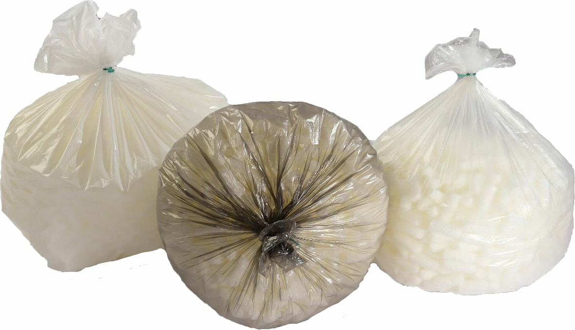 1200x LDPE-Müllsäcke 30 L 290 + 260 x 590 mm 20 my weiss