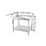 thumbnail of Table de travail en inox soubassement 800 x 600 mm PREMIUM / GOLDINOX