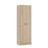 thumbnail of Alphabet Armadio Armadietto Multiuso A Colonna con 2 Ante e 8 Ripiani Ingresso Camera da Letto 59 x 37 x 180 Cm Colore Rovere Chiaro