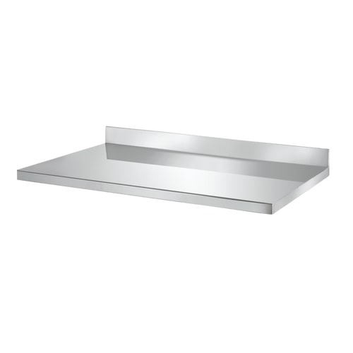 Edelstahl AISI430 - 4cm Arbeitsplatte - unterschiedlichen Größen: 120 x 70 cm / mit Aufkantung / verschweißt