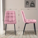 thumbnail of Esszimmerstuhl FANOR - Samt Rosa 45x55x84 cm | Essstühle Esszimmerstühle Küchenstühle Wohnzimmerstühle