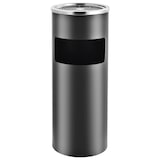 thumbnail of DELUKE® Runder Standaschenbecher für Draußen 30L 25x61cm Stahl Mülleimer mit Aschenbecher Abfalleimer mit Inneneimer Standascher Outdoor, Grau