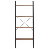 thumbnail of vidaXL Standregal 4 Böden Dunkelbraun und Schwarz 56x35x140 cm