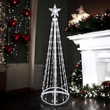 thumbnail of Luzes LED para árvore de Natal com estrela, 1,5 m metros 218 LEDs luz à prova de água, 8 modos 220-240 V