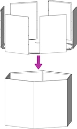 thumbnail of vidaXL Pflanzkübel Sechseckig 104x90x45 Edelstahl