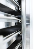 thumbnail of Mesa refrigerada para pizza, 1 porta, 7 gavetas massa, aço inox, mármore negro, 390 L, EN 60 x 40 cm, vitrine de ingredientes GN 1/4, Vaiotec 11265