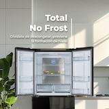 thumbnail of EVVO Frigorífico francés F80B Glass, Inverter, Puerta de cristal, Total No Frost, 327l + 183l