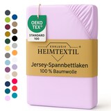 thumbnail of EXKLUSIV HEIMTEXTIL Jersey Spannbettlaken 120 x 200 cm Rosa 100% Baumwolle Öko - Tex Zertifiziert Bed-Sheet Bettlaken Spannbetttuch