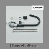 thumbnail of JANA | Torneira de cozinha extraível de aço inox premium preto mate | Torneira misturadora arco alto | T gastro alta pressão 360° giratória 2 conexões