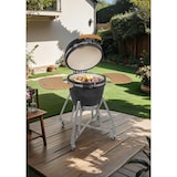 thumbnail of Tarrington House Kamado-Holzkohlegrill Naggado, Ø 47 cm, Ablagetisch, fahrbar, Keramik/Edelstahl, schwarz
