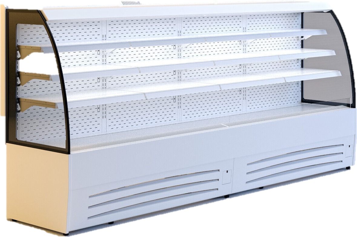 Gastro Wandkühlregal Kühlregal Kühlverkaufregal 3180x660x1440mm 1000l ohne Tür