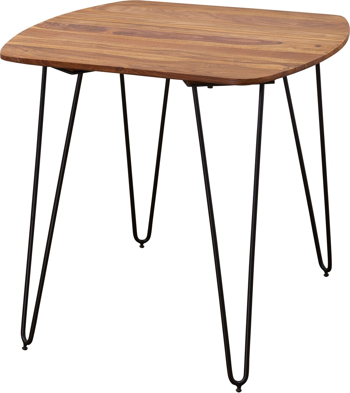 Massivholz Esszimmertisch, Modernes Design, abgerundete Ecken, Sheesham. 80x80x76 cm | Kadima Design