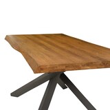 thumbnail of GREGO Tavolo Da Pranzo Moderno Piano In Rovere Gambe Incrociate Piano In Legno Design Contemporaneo, Cm 90x180x75 H colore Marrone