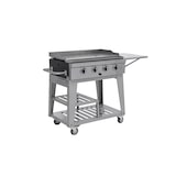 thumbnail of METRO PROFESSIONAL 4-hoofdbranders gasbarbecue, grilloppervlak 50 x 85 cm, verrijdbaar, beschermhoes, staal, zilver