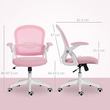 thumbnail of Vinsetto Sedia da Ufficio Ergonomica con Schienale a Rete Rosa