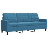 thumbnail of vidaXL 3-tlg. Sofagarnitur mit Kissen Blau Samt