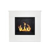 thumbnail of Chimenea de bioetanol de pie Michelangelo de madera blanca, 96 x 36 x 90 h, fabricada en Italia