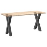 thumbnail of Helloshop26 - Juego de 2 patas para mesa de comedor en forma de X 50 x 72 cm con niveladores ajustables estilo moderno acero 02_0057242