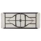 thumbnail of Mesa rectangular patas plegables blanco efecto granito Lifetime 182 x 76 x 74 cm