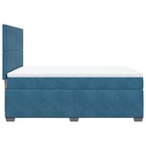 thumbnail of vidaXL Boxspringbett mit Matratze Blau 140x200 cm Samt