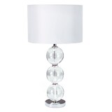 thumbnail of Lampada Da Scrivania Classico Bliss Acciaio Cromo Vetro Bianco 1 Luce E27