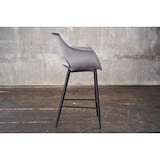 thumbnail of KAWOLA Thekenhocker ZAJA Barstuhl Sitzhöhe 65 cm Velvet grau
