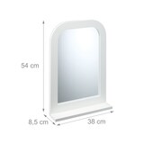 thumbnail of Relaxdays Badezimmerspiegel mit Ablage, Bad, Flur, rechteckig, HxBxT: 54 x 38 x 8,5 cm, MDF, Spiegel zum Aufhängen, weiß