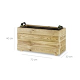 thumbnail of HORTALIA Jardinera rectangular Ghio 70x30x40 en madera tratada para exterior