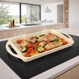 thumbnail of Menastyl - Plaque cuisson 44x27cm en fonte aluminium crème induction avec grille