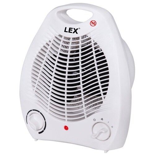 LEX Heizlüfter Ventilator Elektroheizer Heizgerät Heizung max. 2000W Weiss