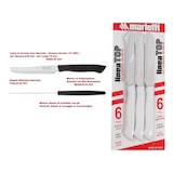 thumbnail of Marietti Top, set 6 coltelli tavola bianco, seghetto 11 cm manico in nylon lama inox