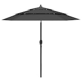 thumbnail of Helloshop26 - Dreistufiger Sonnenschirm mit 2,5 m langer anthrazitfarbener Aluminiumstange 02_0008738