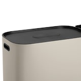 thumbnail of SVITA MLT2X30 Prullenbak pedaalemmer afvalbak 60l 2 compartimenten vrijstaand met deksel inclusief binnenemmer taupe