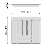thumbnail of Range-couvert pour tiroir Optima Universal Pour tiroir de 60 cm Emuca