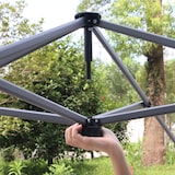 thumbnail of Carpa plegable 2,5x2,5x2,7 m cenador de jardín emergente con altura ajustable anti-UV impermeable 4 bolsas de arena y bolsa de transporte blanco