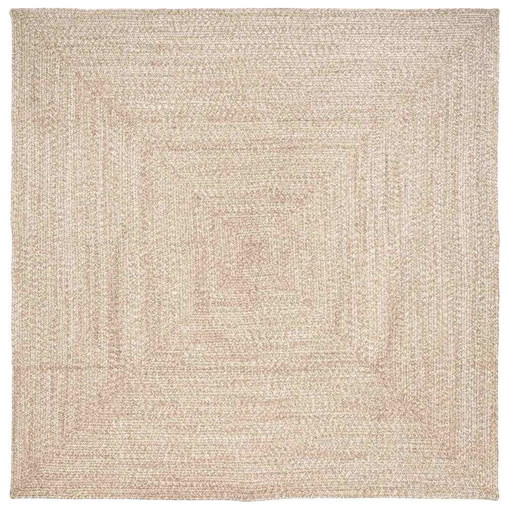 vidaXL Bereichsteppich Braun 240 x 240 cm Jute