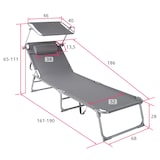 thumbnail of tectake Espreguiçadeira CHLOE  Cinzento