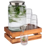 thumbnail of APS Getränkespender,  Ø 16 cm, H: 25 cm, 3,8 Liter, Glas, Edelstahl