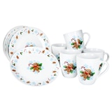 thumbnail of Candyman 12tlg Frühstücksset Porzellan 6 Pers. Teller Becher Weihnachten blau