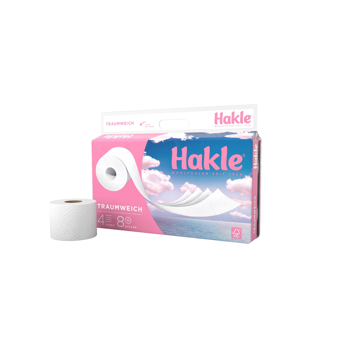 Hakle Toilettenpapier Traumweich BIG PACK (4-lagig, 8 Rollen)