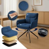 thumbnail of Esszimmerstuhl DUTOR - Stoff Blau 57x62x83 cm | Essstühle Esszimmerstühle Küchenstühle Wohnzimmerstühle