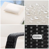 thumbnail of Casaria® Sonnenliege 2er Set mit Rollen Auflage Schwarz Creme