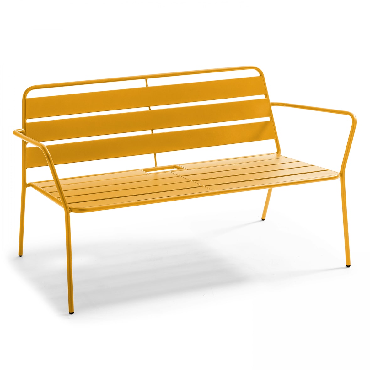 Divano da terrazza in metallo giallo