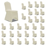 thumbnail of Décoshop26 - Elastische Stuhlhussen in Creme 30 Stück DEC022538