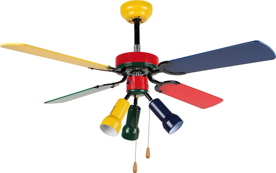 Orbegozo ventilador de techo con luz CC 09105 C, 3 velocidades, 4 aspas multicolor, diámetro 105 cm, 50 W