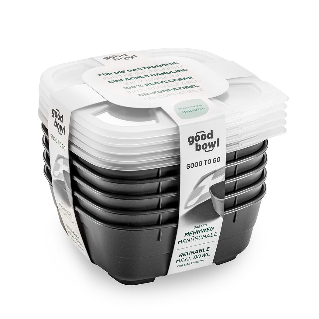 Mehrwegschale GoodBowl Big, Anthrazit, 5er Set