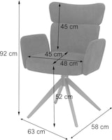thumbnail of 2er-Set Esszimmerstuhl HWC-N11, Stuhl, drehbar Auto-Return Stoff Bouclé 350g/m² Öko-Tex ~ grün, Beine Holz-Optik
