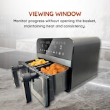 thumbnail of Friteuse à air chaud Airfryer numérique double panier 2400W Acier Inoxydable avec fenêtre 9L  CNAFD45WS usage non-intensif Comfy Nest