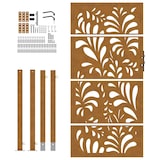 thumbnail of vidaXL Gartentor 105x180 cm Wetterfester Stahl Wellen-Design