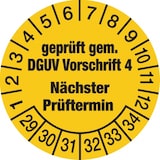 thumbnail of Dreifke® Prüfplakette, DGUV Vorschrift 4 Nächster Prüftermin, ge - 30 mm Folie selbstklebend